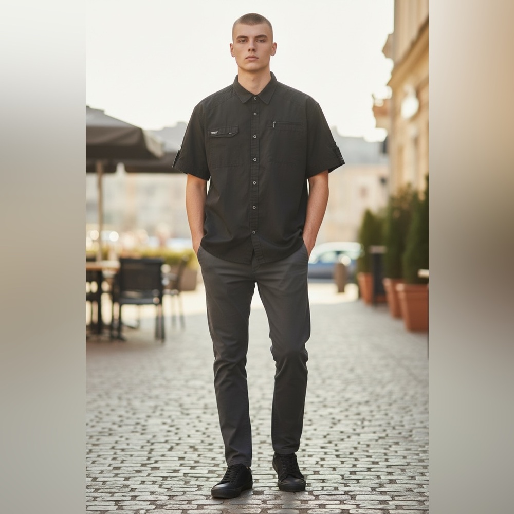 M. O. Seven Men's Casual Button down shirt